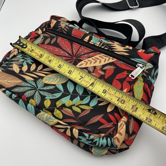 YUESITEBAGS TROPICAL FLORAL NYLON WATER RESISTANT LG CAPACITY CROSSBODY BAG - Picture 11 of 12